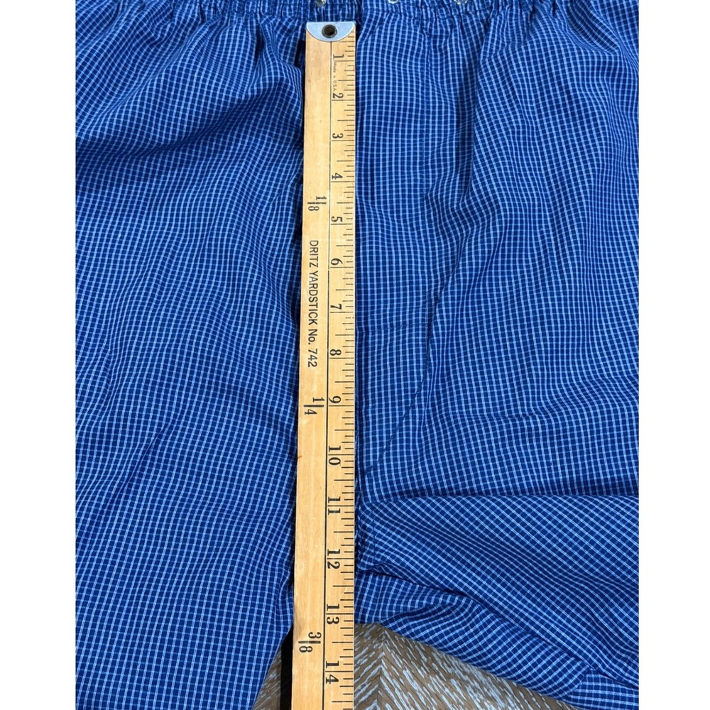 Croft & Barrow Mens Blue Micro Check Pajama Set Long Sleeve Top Pants Large - Picture 7 of 8